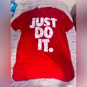 Red Nike Just Do It T-Shirt, Size S